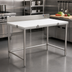Thumbnail image #2 for 108 Inch x 30 Inch Poly Top Cutting Table with 4-1/2 Inch 304 Stainless Steel Backsplash
