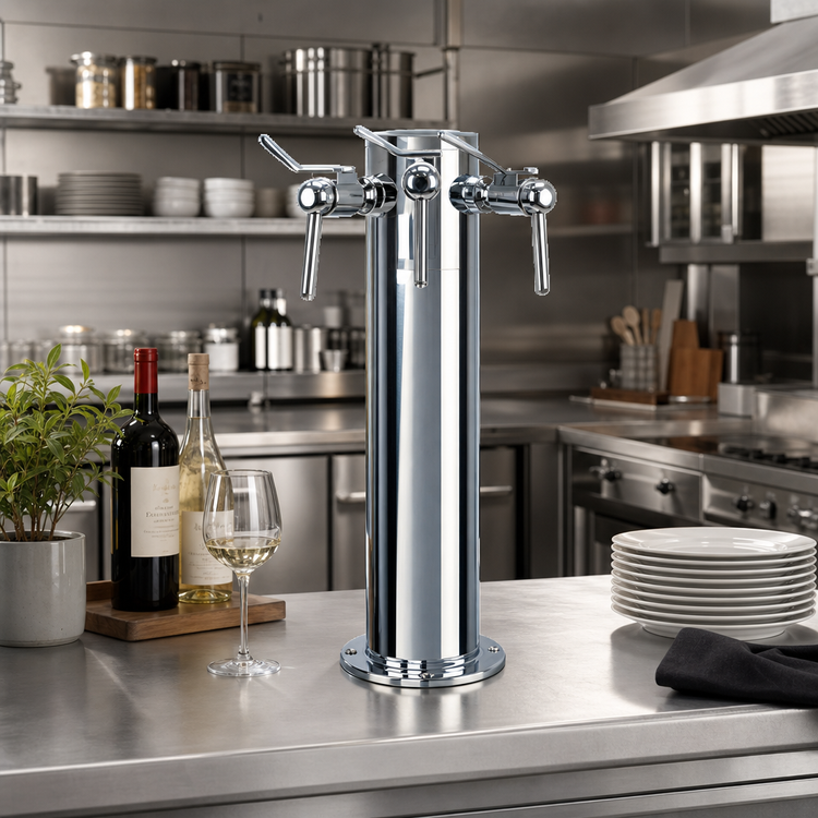 Product image #2 for Finnesse Countertop Air-Cooled Wine Font with 3 Side Pull Faucets
