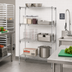 Thumbnail image #2 for Metro Super Erecta Super Adjustable Starter Wire Shelving Unit, 30W x 18D x 63H, Chrome Plated, 4 Shelves