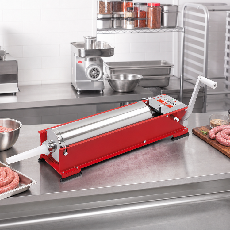 Product image #2 for Trento 26 lb. Red Manual 2-Speed Horizontal Direct-Drive Sausage Stuffer