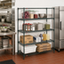 Thumbnail image #3 for Metro Super Adjustable Super Erecta Starter Wire Shelving Unit, 72W x 18D x 63H, 4 Shelves, Green Epoxy-Coated