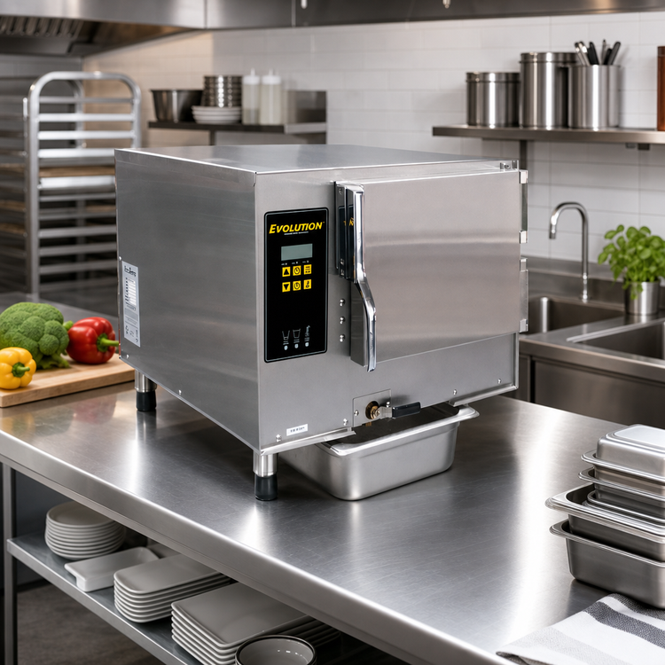Product image #2 for AccuTemp Evolution Connectionless Boilerless 3-Pan Countertop Electric Convection Steamer, 240V, 8 kW