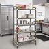 Thumbnail image #2 for Cambro Camshelving Elements XTRA 5-Tier High Density Top Rail Mobile Starter Shelving Unit, 21 x 48 x 80 Inches
