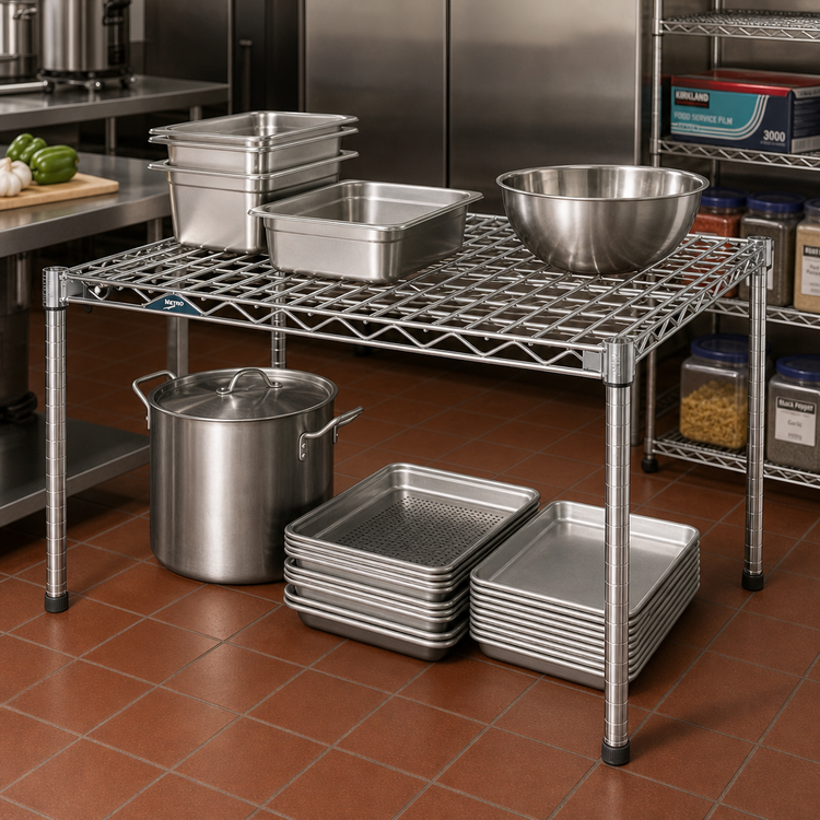 Product image #2 for Metro Super Adjustable Super Erecta Super Wide Wire Shelf, 36 x 36 Inches, Chrome Plated