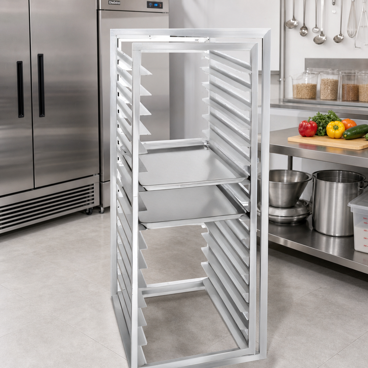 Product image #2 for Channel Manufacturing RIR-16 Aluminum End-Load Bun Pan Rack for Reach-In Refrigerators, 16 Full-Size Pan Capacity