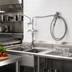 Thumbnail image #1 for Cleveland Range Pre-Rinse Faucet with Double Faucet, 12-Inch Swing Spray Valve, and 104-Inch Hose