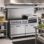 Thumbnail image #2 for Imperial (Middleby) Pro Series IR-G60 60-Inch Gas Restaurant Range with Griddle, Two Standard Ovens, 3/4-Inch Plate