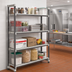 Thumbnail image #2 for Cambro Camshelving Elements XTRA 4-Tier High Density Top Rail Stationary Starter Unit with 4 Vented Shelves, 21 x 54 x 81 Inches, Speckled Gray