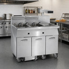 Thumbnail image #2 for Imperial (Middleby) IFSCB675EUT 6-Battery Electric Floor Fryer, 75 lb. Per Tank, Built-In Filter, Dump Station, Stainless Steel