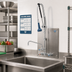 Thumbnail image #2 for T&S Brass EverSteel EasyInstall 8-Inch Wall-Mount Workboard Pull-Down Pre-Rinse Unit with Add-On Faucet and 12-Inch Swing Nozzle