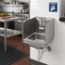 Thumbnail image #2 for Advance Tabco Special Value Series Wall-Mounted Hand Sink with 7-3/4 Inch Side Splashes, 9 x 9 x 5 Bowl, 304 Stainless Steel