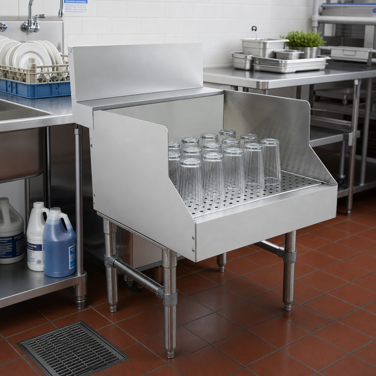 Product image #2 for Advance Tabco Prestige Stainless Steel Recessed Glass Unit, 18 Inch x 30 Inch, Open Base