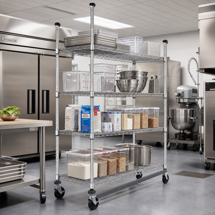 Product image #2 for Quantum 18-Inch Overhead Track Shelving Mobile Kit with 74-Inch Posts
