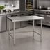 Thumbnail image #2 for Deluxe Series 48 Inch x 24 Inch Flat Top Stainless Steel Work Table with Open Tubular Base