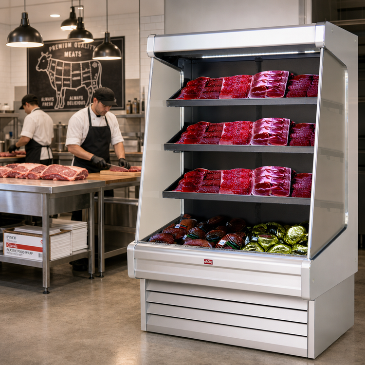Product image #2 for Howard-McCray Ovation Series 63-Inch Self-Contained Meat Open Merchandiser with LED Lighting