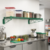 Thumbnail image #2 for Quantum Wall-Mount Cantilever Wire Shelf Kit, 54 x 18 Inches, Green Epoxy Finish