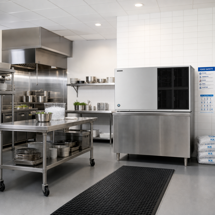 Product image #2 for Hoshizaki KM-1301SAJ Stackable Crescent Cube Ice Maker, Air-Cooled, Self-Contained, 1,365 lb/Day
