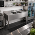 Thumbnail image #2 for Sapphire Manufacturing Two-Compartment Underbar Sink with Dual Drainboards, 48 Inches