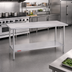 Thumbnail image #2 for Duke 60-Inch x 24-Inch Stainless Steel Work Table with Undershelf, Flat Top