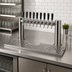 Thumbnail image #2 for Micro Matic Surface Mount Stainless Steel Drip Tray Trough with Integral Glass Rinser for Metropolis T Draft Towers, 34-Inch