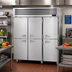 Thumbnail image #2 for Turbo Air PRO Series Three-Section Reach-In Refrigerator, 74.78 Cu. Ft., 6 Solid Half Doors