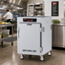 Thumbnail image #2 for Metro C5 8 Series Mobile 1/2 Height Pass-Thru Controlled Temperature Holding Cabinet with Lip Load Slides and Solid Doors