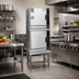 Thumbnail image #2 for Groen HyperSteam Double-Stacked Electric Convection Steamer, Stand-Mounted, 2 Compartments, 5-Pan Capacity per Compartment