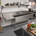 Thumbnail image #2 for John Boos Pro-Bowl 4-Compartment Stainless Steel Sink with Left 30-Inch Drainboard, 24 x 24 x 12-Inch Bowls