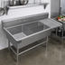 Thumbnail image #2 for John Boos Pro-Bowl 3-Compartment Stainless Steel Platter Sink with Right Drainboard
