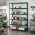 Thumbnail image #2 for Eagle Group Valu-Gard 5-Tier Stationary Wire Shelving Starter Unit, 48 W x 21 D x 86 H, Green Epoxy