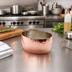 Thumbnail image #2 for 8 oz. Oval Hammered Copper Sauce Cup with Stainless Steel Interior