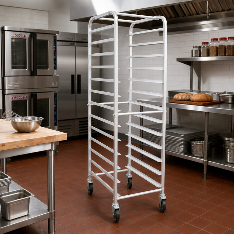 Product image #2 for Serv-Ware 20-Tier Aluminum End-Loading Pan Rack with Casters