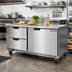 Thumbnail image #2 for Beverage-Air Two-Section Worktop Refrigerator with 2 Drawers and 1 Door, 60-Inch Flat Top