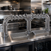 Thumbnail image #2 for Glastender 8-Faucet Stainless Steel Pipe Bridge Draft Dispensing Tower, Countertop, Air-Cooled, Mirror Finish