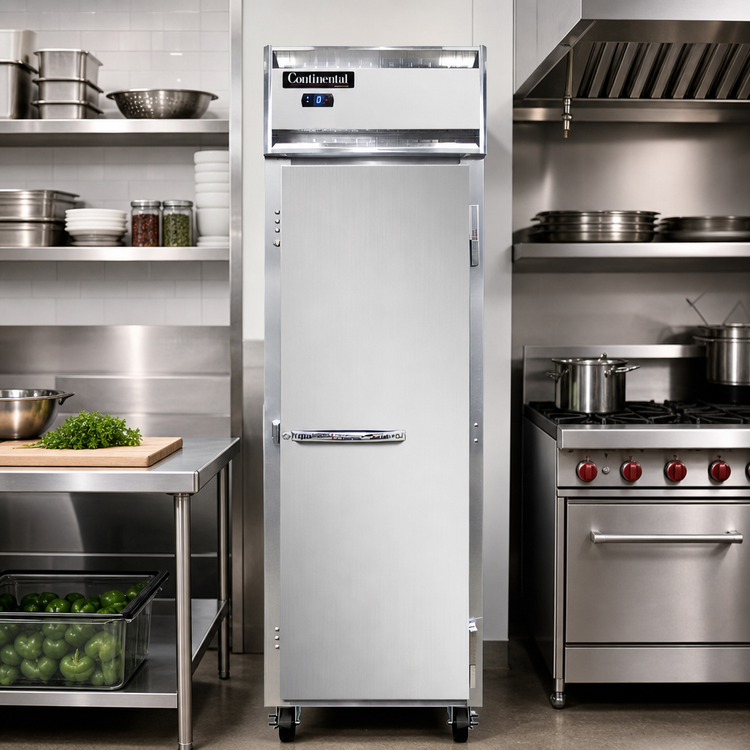 Product image #2 for Continental Refrigerator 1FSNSA One-Section Shallow Depth Reach-In Freezer with Solid Door