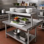 Thumbnail image #2 for BK Resources EQ-PS36 Adjustable Stainless Steel Plate Shelf for Work Shelf
