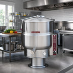 Thumbnail image #2 for Crown EP-30 30 Gallon Electric 2/3 Jacketed Stationary Pedestal Steam Kettle