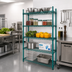 Thumbnail image #2 for EagleGard 5-Tier Wire Add-On Shelving Unit, 60W x 21D x 74H, Blue-Green Hybrid Epoxy Finish