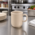 Thumbnail image #2 for Winco 8 oz Tan Melamine Bulbous Mug with Handle