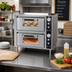 Thumbnail image #2 for Waring Commercial Double-Door Double-Deck Countertop Pizza Oven with Independent Chamber Controls
