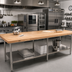 Thumbnail image #2 for John Boos Edge Grain Flat Top Wood Bakers' Table Top, 156 x 42 x 2-1/4 Inch, Northern Hard Rock Maple