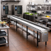 Thumbnail image #2 for Dinex DXIESSW16 16-Foot Tray Make-Up Skate Wheel Conveyor