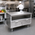 Thumbnail image #2 for La Rosa Refrigeration L-61184-32 84 Inch Utility Stand with Dry-Drawer Base