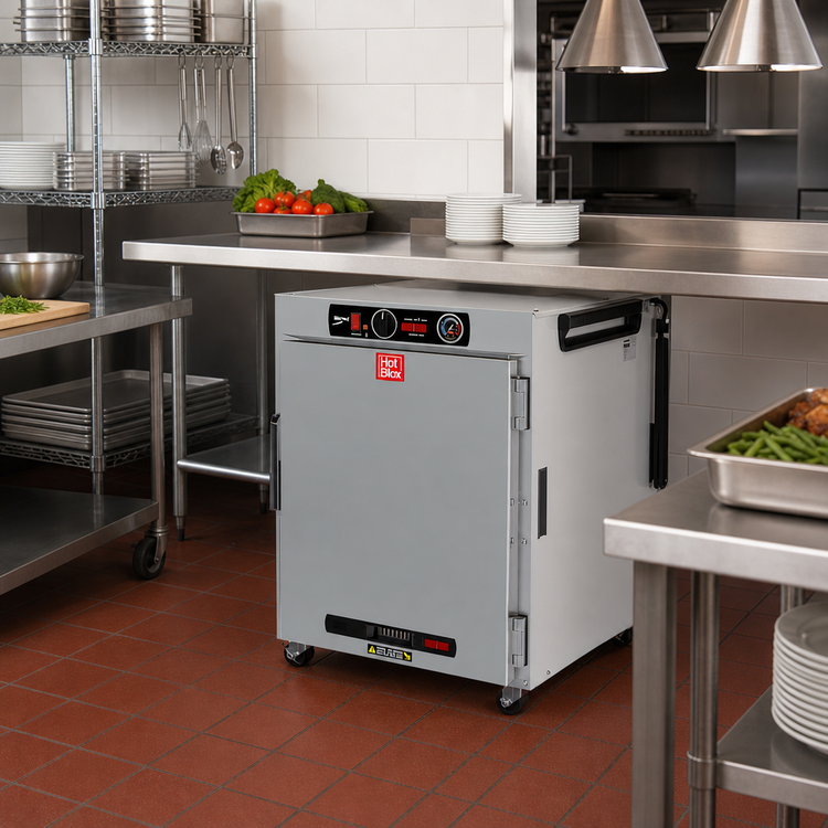 Product image #2 for Metro HotBlox™ Wide 8-Pan Pass-Thru Insulated Holding Cabinet, Undercounter, Analog, Solid Doors