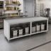 Thumbnail image #2 for John Boos Open Front Stainless Steel Modular Base Work Table, 96 Inches W x 30 Inches D, 1-1/2-Inch Rear Riser
