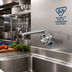 Thumbnail image #2 for T&S Brass Single-Hole Wall-Mount Single-Temperature Pantry Faucet with 6-Inch Swivel Cast Spout and 2.2 GPM Aerator