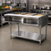Thumbnail image #2 for Advance Tabco Triumph Supreme 3-Well Propane Water Bath Hot Food Table with Poly Cutting Board and Undershelf
