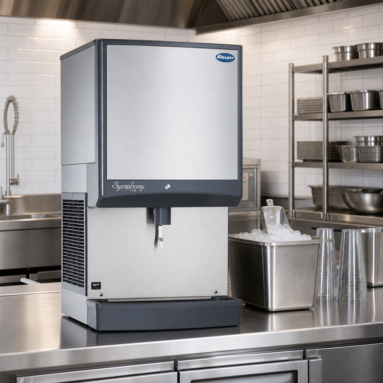 Product image #2 for Follett Symphony Plus 25CI414W-LI Countertop Ice-Only Dispenser with Water-Cooled Chewblet Ice Maker