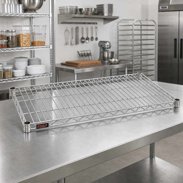 Product image #2 for Eagle Group QuadTruss 30 x 24 Inch Stainless Steel Wire Shelf, 800 lb. Capacity