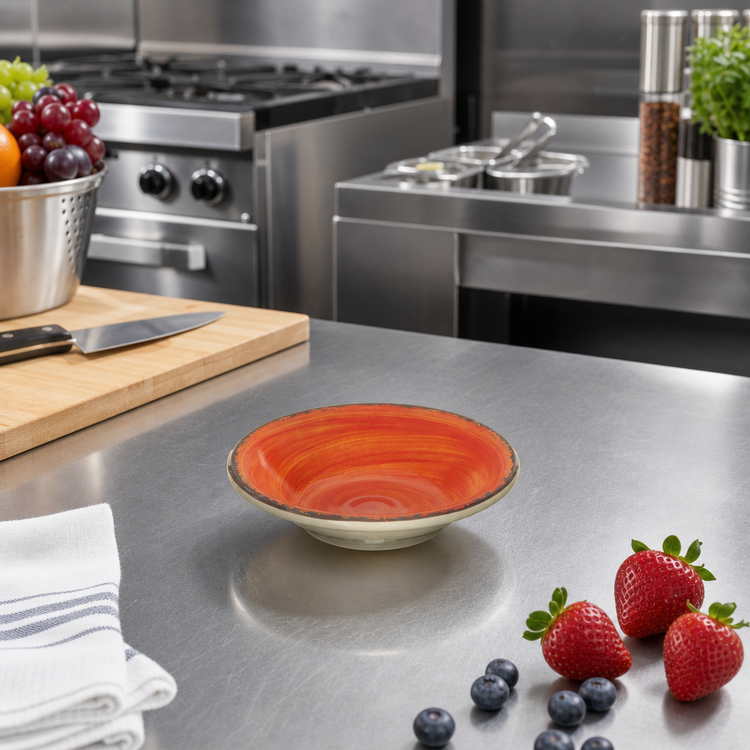 Product image #3 for Mingle™ Fireball Melamine Fruit Bowl, 4.5 oz, 5 Inch Round, Swirl Design
